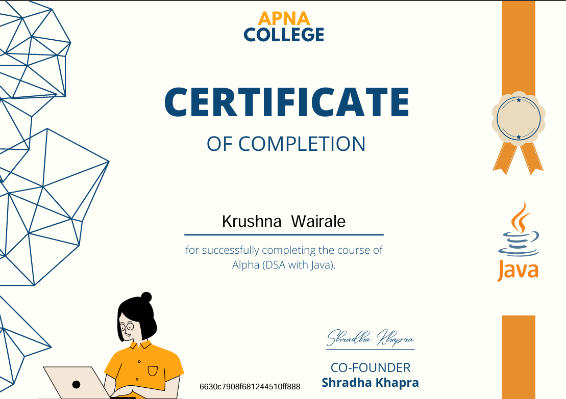 Java DSA Certificate